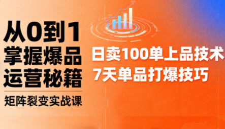 抖音小店爆品打造与矩阵裂变实战课-宝创网