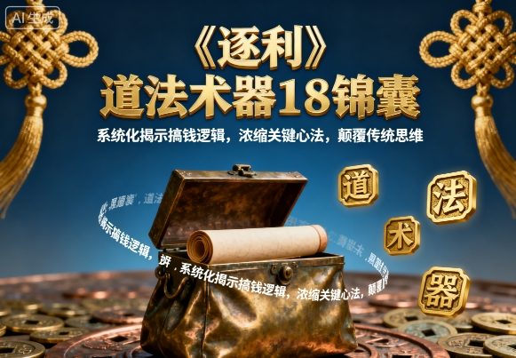 《逐利》道法术器18锦囊，系统化揭示搞钱逻辑，浓缩关键心法，颠覆传统思维-宝创网