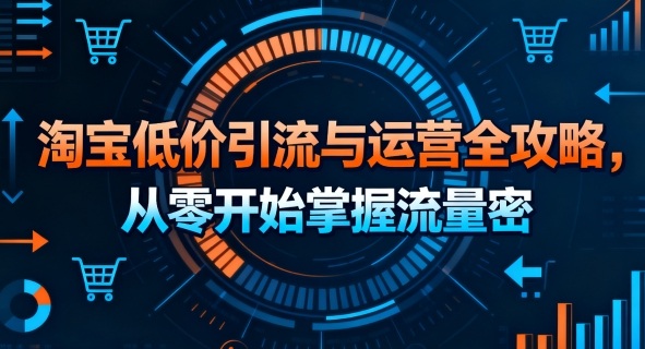 淘宝低价引流与运营全攻略，从零开始掌握流量密码-宝创网