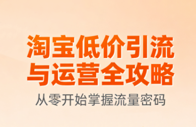 淘宝低价引流与运营全攻略(更新9月)-宝创网