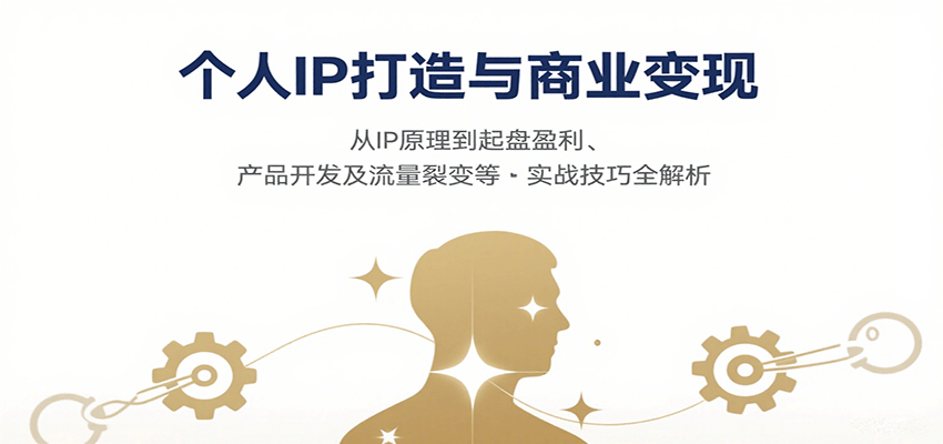 个人IP打造与商业变现，从IP原理到起盘盈利、产品开发及流量裂变等实战技巧全解析-宝创网
