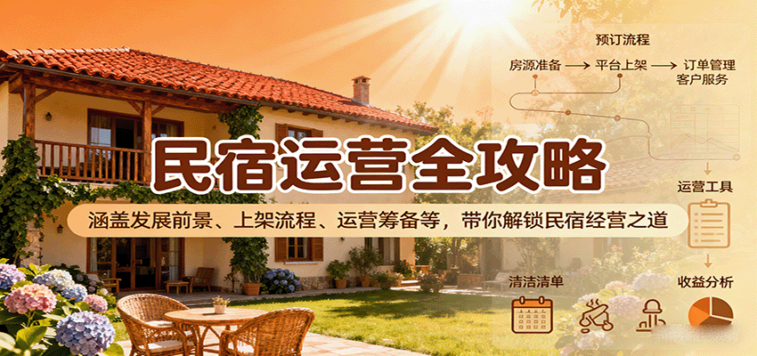 民宿运营全攻略：涵盖发展前景、上架流程、运营筹备等，带你解锁民宿经营之道-宝创网