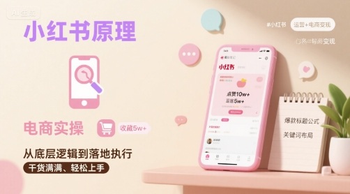 小红书原理以及详细实操流程，小红书电商教程-宝创网