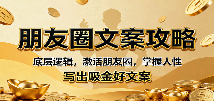 朋友圈文案攻略：底层逻辑，激活朋友圈，掌握人性，写出吸金好文案-宝创网