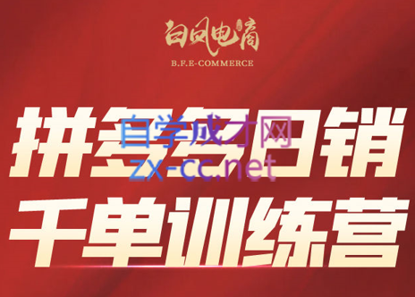 白凤电商·拼多多日销千单训练营(更新9月)-宝创网