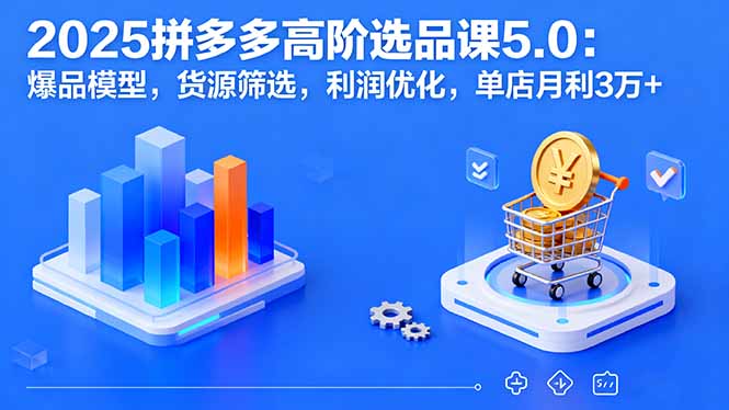 2025拼多多高阶选品课5.0：爆品模型，货源筛选，利润优化，单店月利3万+-宝创网