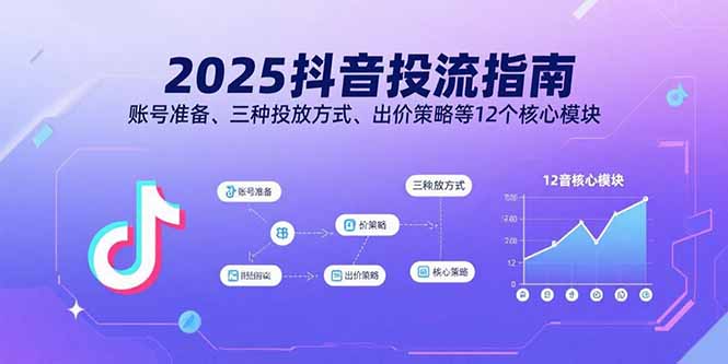 2025抖音投流指南，账号准备、三种投放方式、出价策略等12个核心模块-宝创网