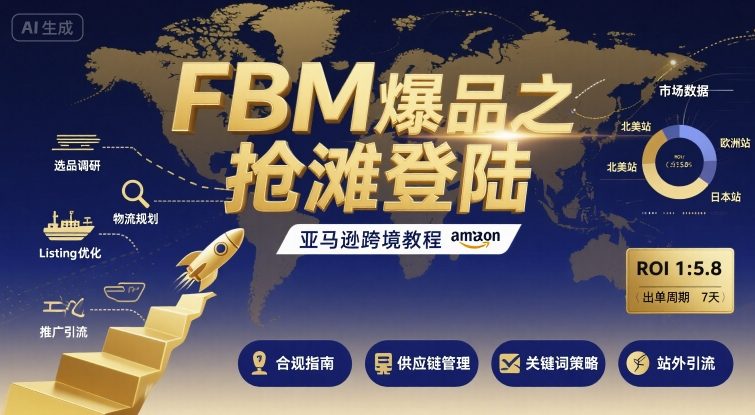 FBM爆品之抢滩登陆-亚马逊跨境教程-宝创网