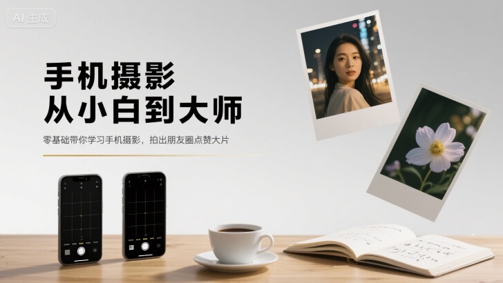 手机摄影从小白到大师，零基础带你学习手机摄影，拍出朋友圈点赞大片-宝创网