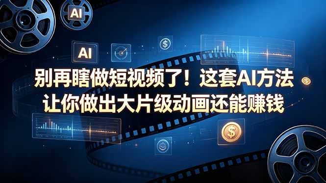 别再瞎做短视频了！这套 AI 方法让你做出大片级动画还能赚钱【原创双语字幕】-宝创网