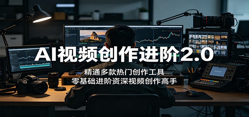 AI视频创作进阶2.0：精通多款热门创作工具，零基础进阶资深视频创作高手-宝创网