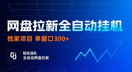 网盘拉新全自动挂G，独家项目，全自动运行完成拉新做任务，单窗口3张+【揭秘】-宝创网